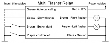 MINI ELEKTRONIC TURN SIGNAL FLASHER